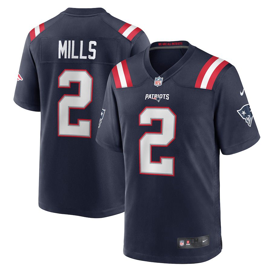 Men New England Patriots #2 Jalen Mills Nike Navy Game Player NFL Jersey->new england patriots->NFL Jersey